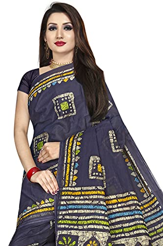 Image of TAMAIRA FASHION Mulmul Pure Cotton Saree For Woman Batik Printed |Office Wear Daily Wear Sarees For Women Without Blouse Piece(Available in 9 Colours)
