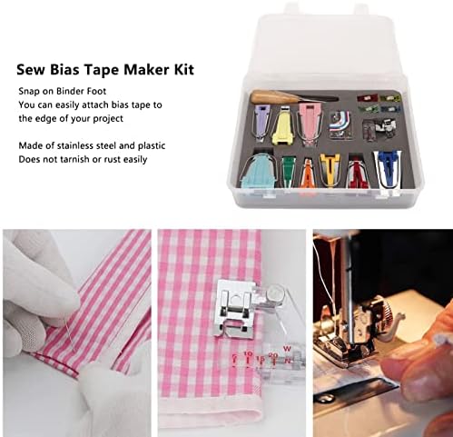 Sew Bias Tape Maker Kit, Bias Tape Makers Kit Controllable Foot Presser Quilt Binding Tools DIY Sewing Tools for Fabric Sewing Your Own