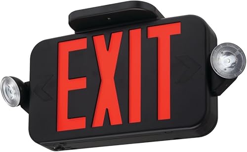 Miniatura 25 de Lithonia Lighting Basics - Señal de salida LED / luz de emergencia, señal de salida conmutable rojo/verde y luces de emergencia para negocios