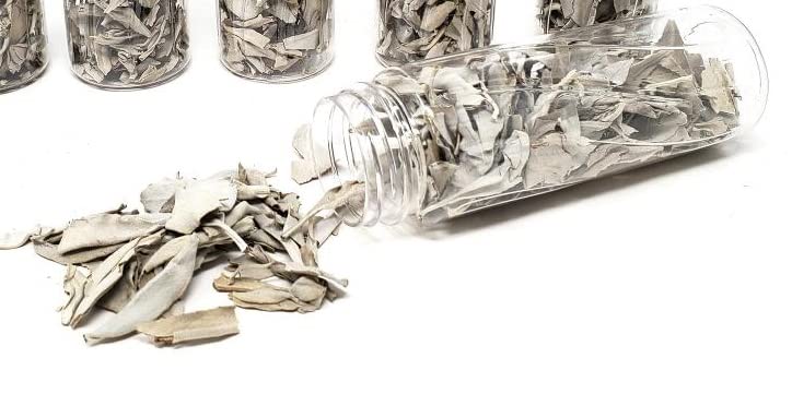 The Jasmin Store Californian White Sage Leaves Pack of 1 (1 OZ) for Smudging, Cleansing and Meditation