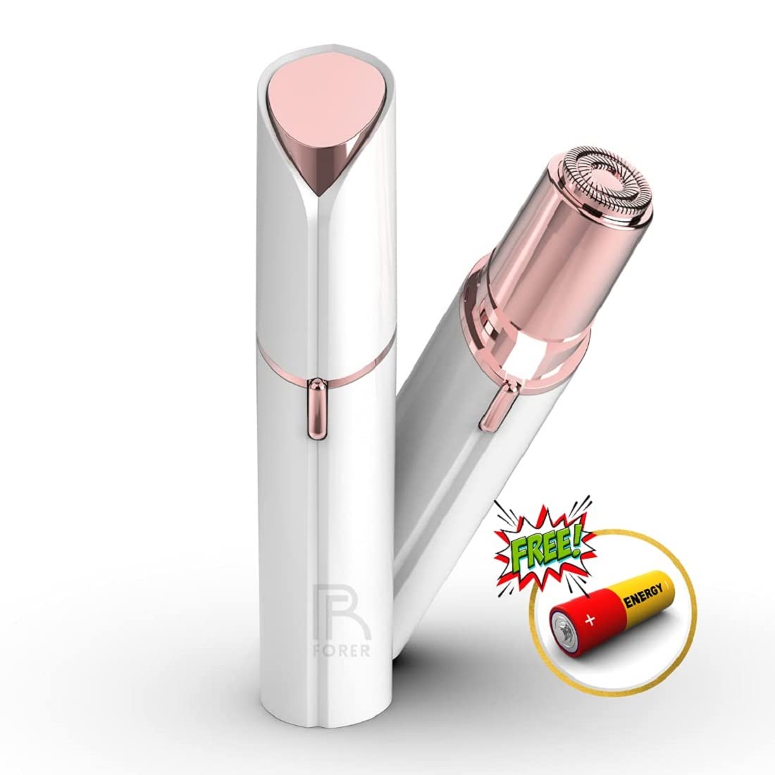 DRIZA Skincare Facial Hair Removal Machine for Women - Chin, Cheek, Eyebrow, Upper Lip Hair Remover for Women - Lipstick Shaped (USB Rechargable)(White) 2