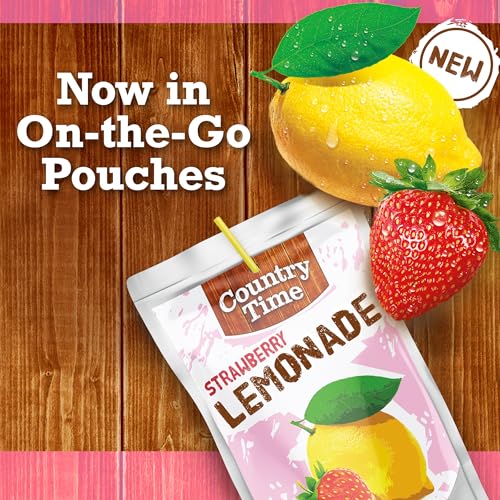 Country Time Strawberry Lemonade Ready to Drink Pouches, 40 ct Pack - image 2