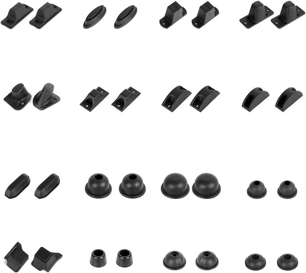 Image of Plastic Black Stud Feet Pads for Luggage, Suitcases, and Bags with Stand