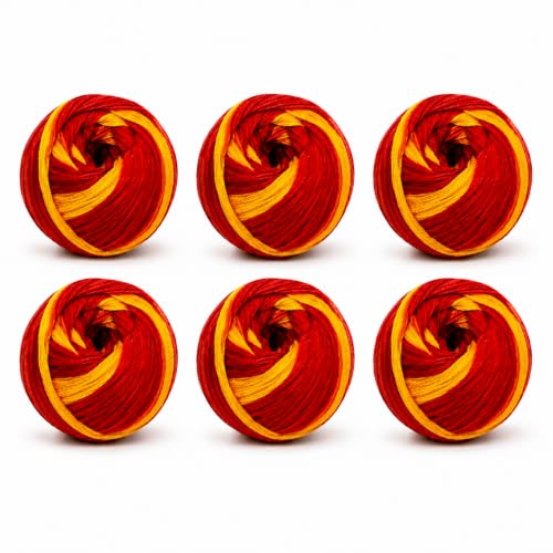 Image of JN Pure Cotton Kalava Mauli Dhaga for Pooja Rituals | Pack of 6 Rolls (20g Each) | Red & Yellow Sacred Thread | Raksha Sutra for Diwali, Rakhi, Havan & Temple Pooja | Skin-Friendly Moli