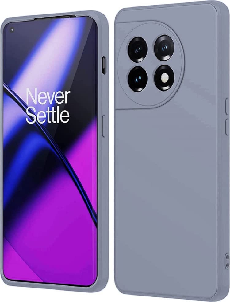 Image of DIZORO Compatible with Oneplus 11 5g Back Cover with Upgraded Square Edges for Camera Protection Mobile Accessories Trendy Shockproof Flexible Matte Liquid Silicone Mobile Phone Case (Lavender)