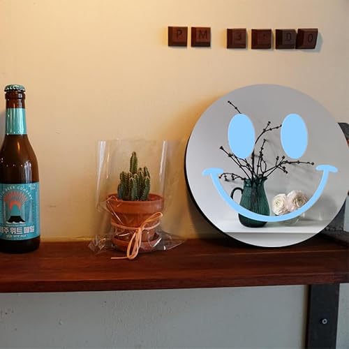 Miniatura 7 de Lindo espejo decorativo de cara sonriente para habitación de adolescente, estilo academia, sonrisa, rosa, decoración de habitación, espejo estético,