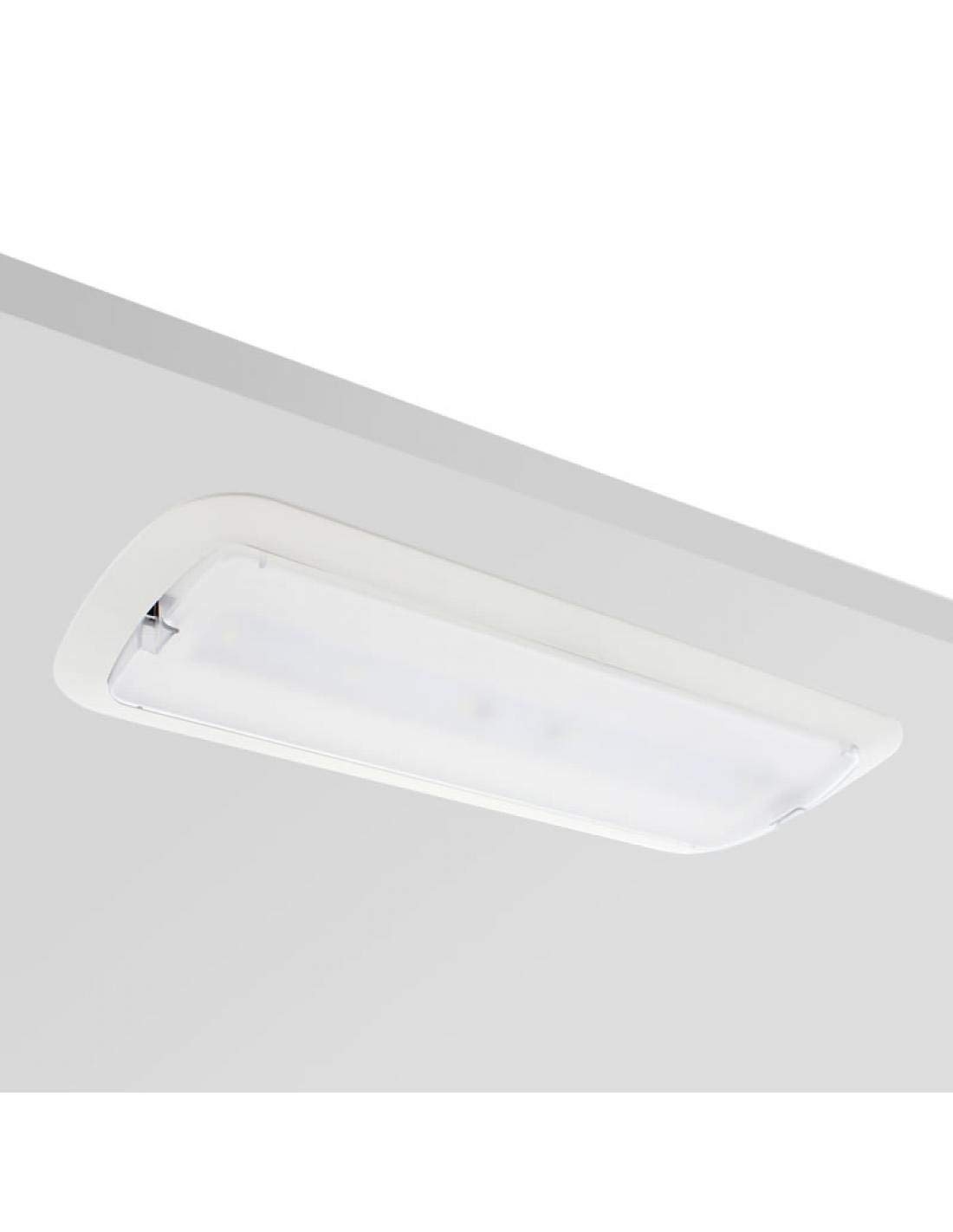 LEDBOX Pack 5 x Luz de emergencia LED NICELUX con AUTO-TEST, Permanente/No permanente, Blanco frío