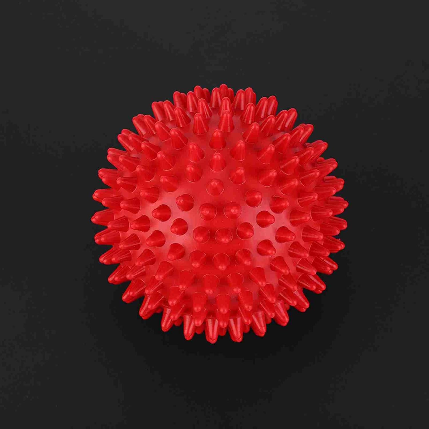 Garosa Spiky Massage Ball, Hard Plastic Point Therapy Muscle Pain Relief Tool for Athletes Runners Red 7.5cm