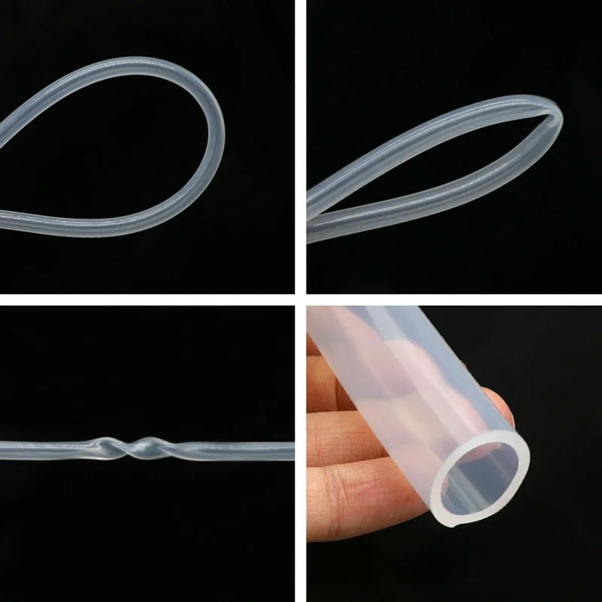 Manguera de caucho de silicona transparente de grado alimenticio de 1/5/10 M ID 0,5 1 2 3 4 5 6 7 8 9 10 12 mm OD Tubo de silicona flexible no tóxico-Transparente-10 metros-ID 9 mm x 13 mm OD
