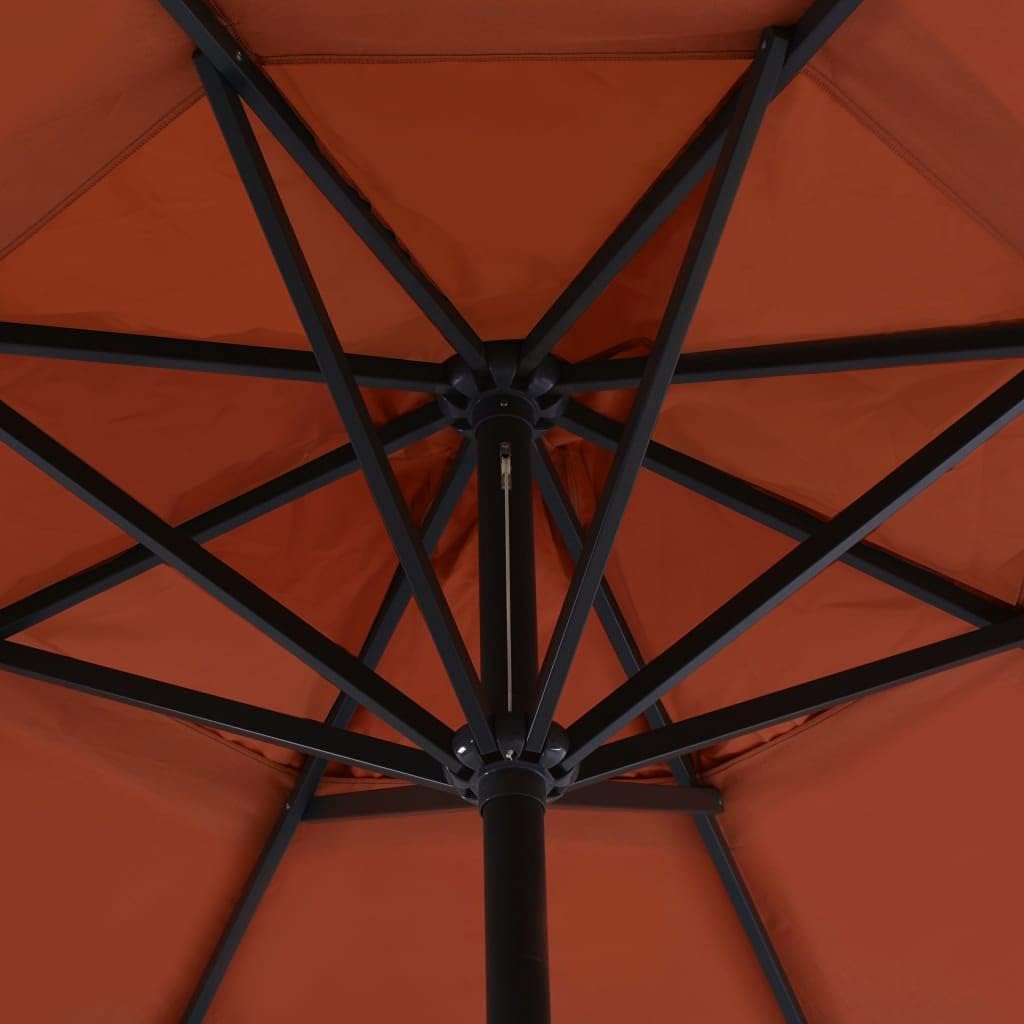 vidaXL Garden Parasol with Crank Outdoor Patio Sunshade Sun Shelter Aluminum