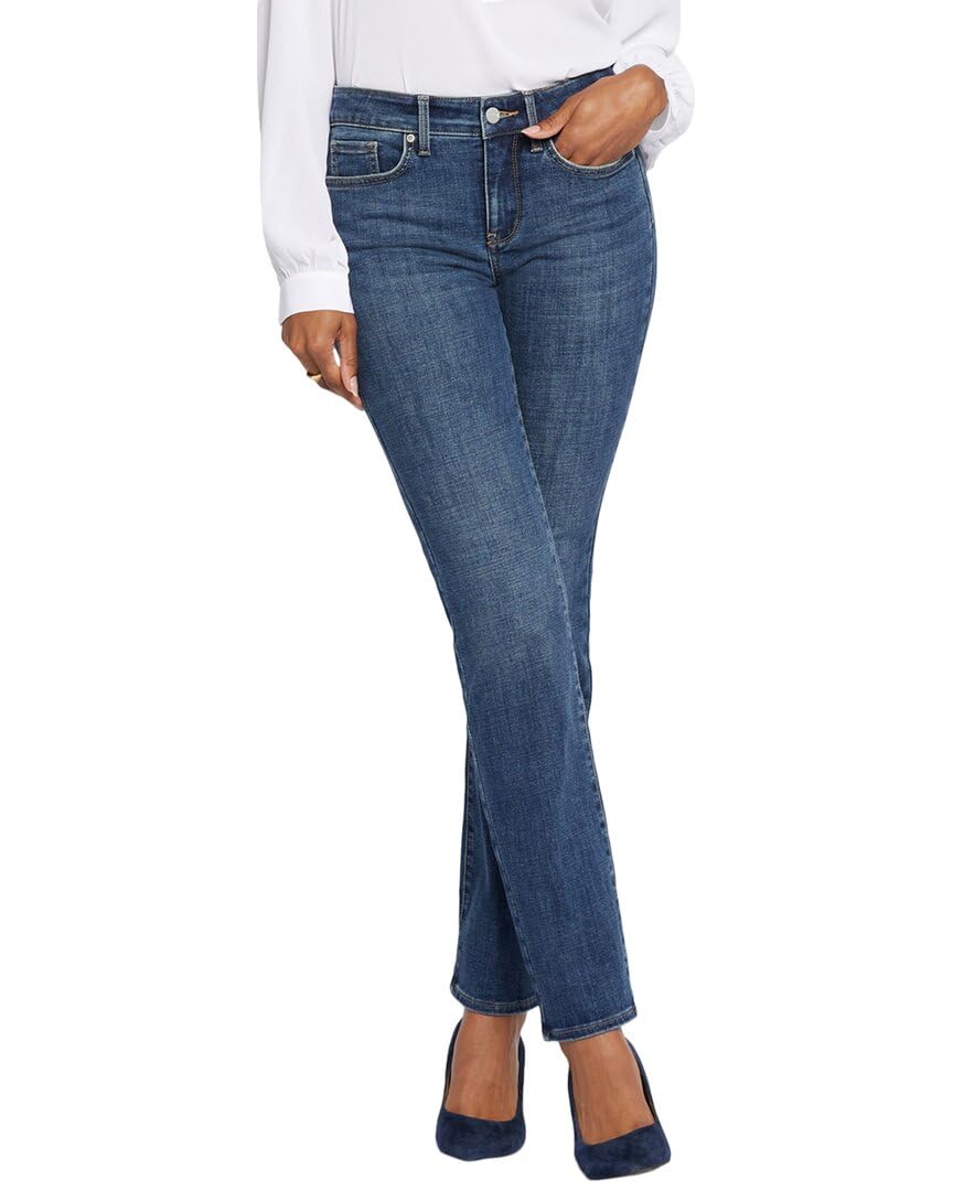 NYDJ womens Marilyn Straight Denim jeans, Black Bdm, 12 US — view 85