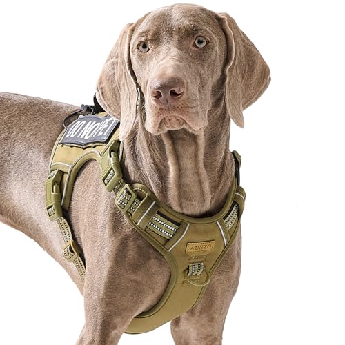 Adjustable No-Pull Tactical Dog Vest Harness for Big Dog Breeds, ...