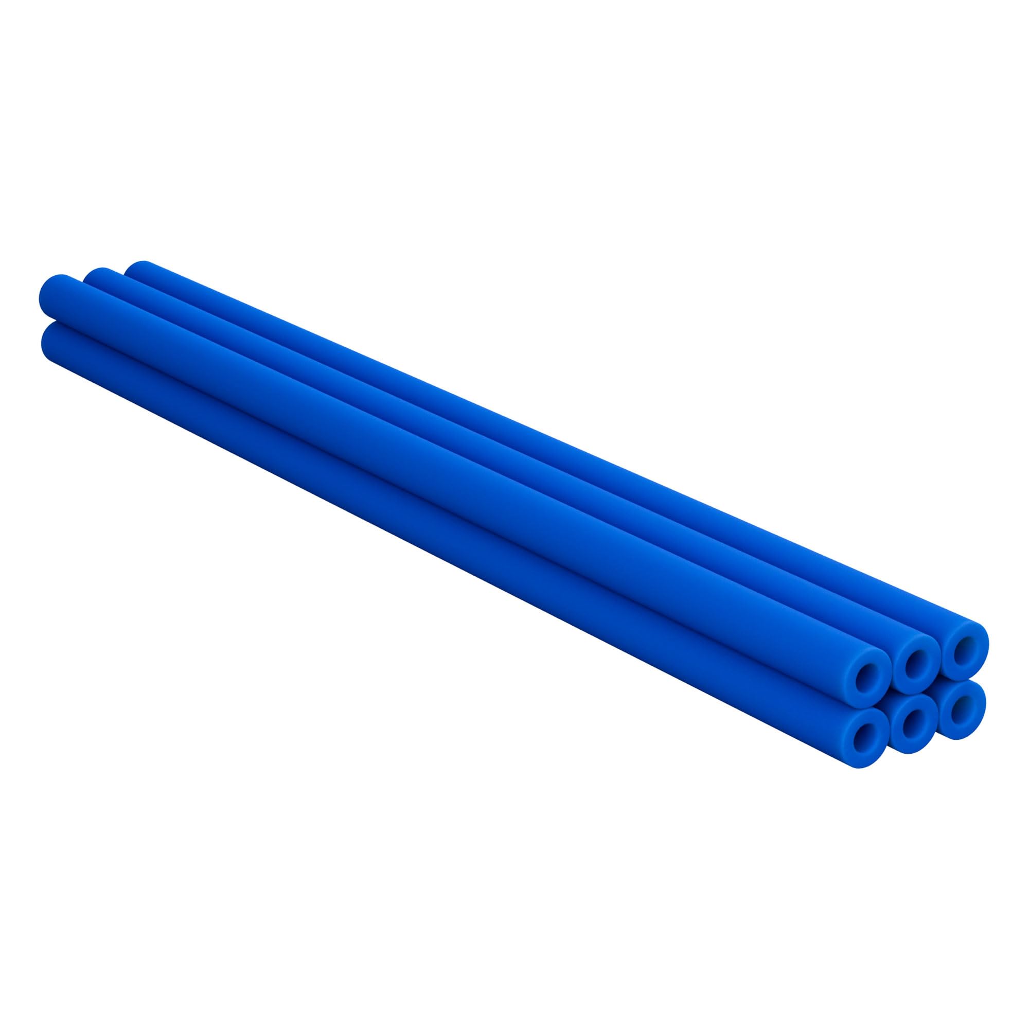FRANKYSTAR® Jumpoo Lot de 6 Tubes en Caoutchouc Plume 80 cm pour Trampoline ou travaux de Bricolage Protection Sécurité Bleu