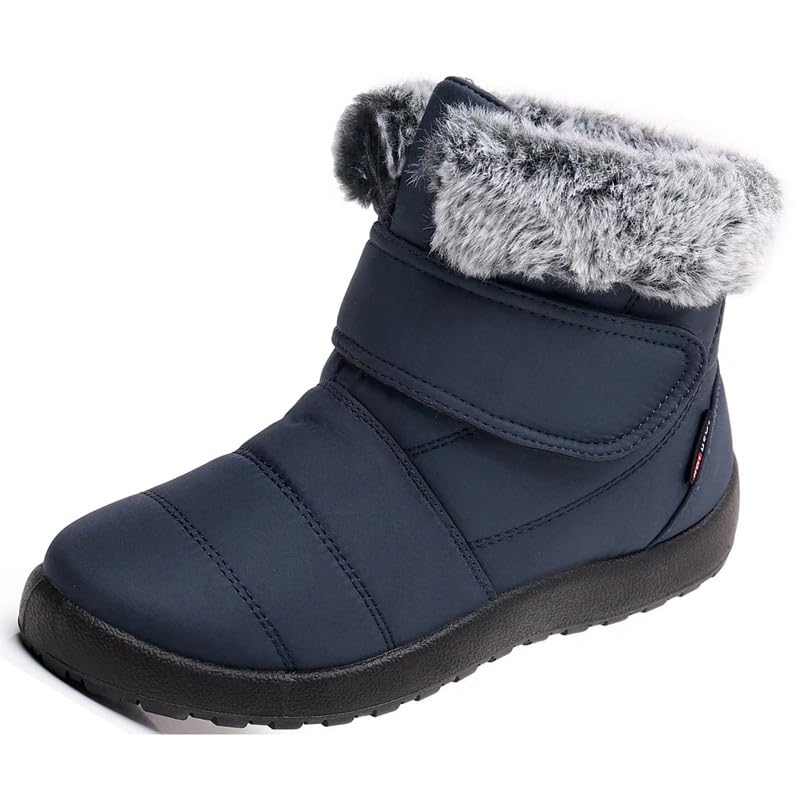 Bravover Women Snow Boots Winter Boots For Women Ladies Warm Shoes Fur Lined Winter Warm Snow Boots For Women Waterproof Anti-Slip Ankle Snow Boots Lightweight Outdoor