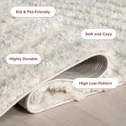 Tapete nuLOOM Gloria Abstract Shag 9'x12' Beige miniatura 5