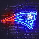 Football Neon Sign for Wall Decor Football Neon Light for Man Cave or Garage Birthday Gifts for Men with Rugby Team Logo Sign for Bar Dorm Party Game Room Size 16.1 * 8.0In(ZYLD054)