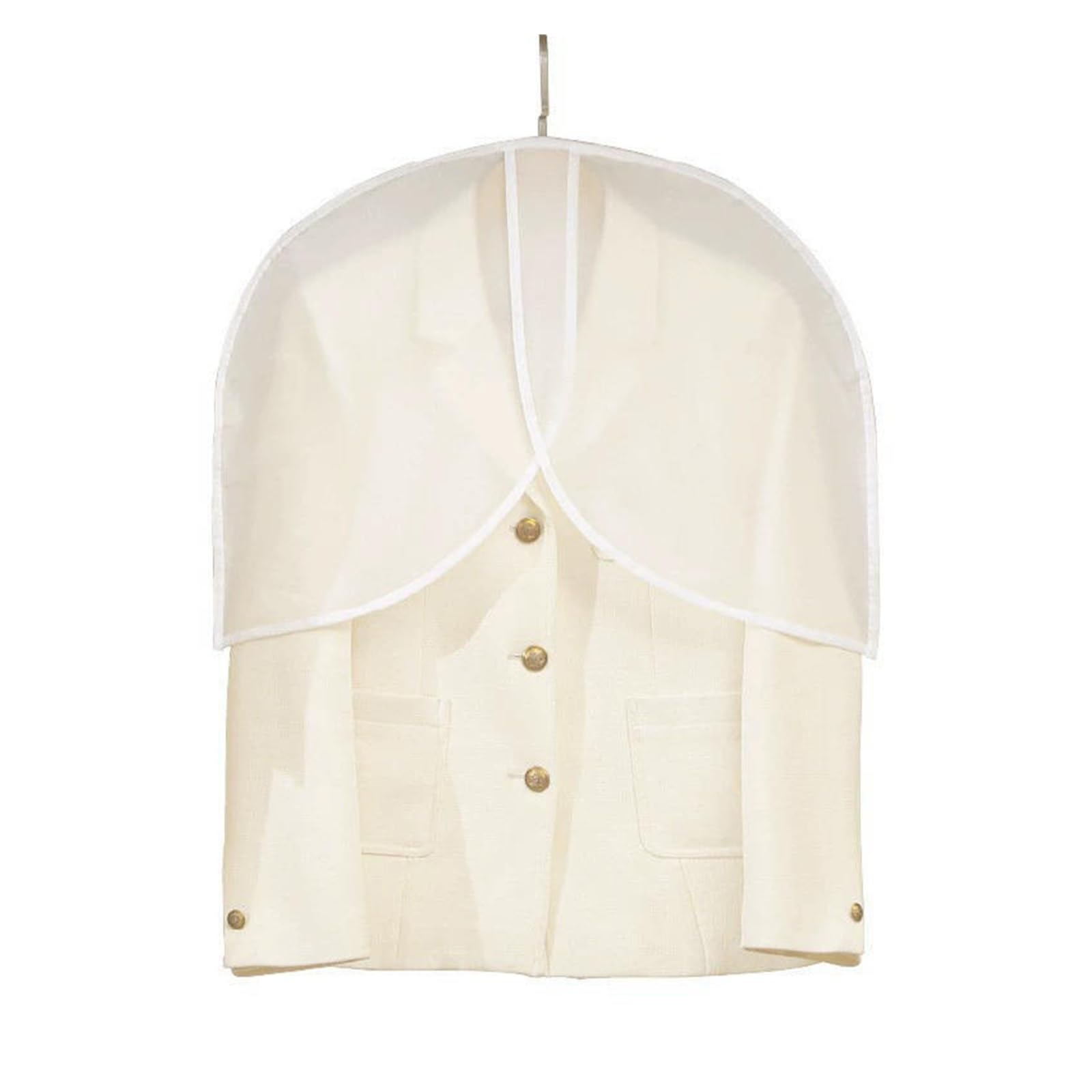 Clothes Covers White Clothes Dust Cover Hanging Dress Suit Coat Garment Protector Storage for Clothes(2pcs)