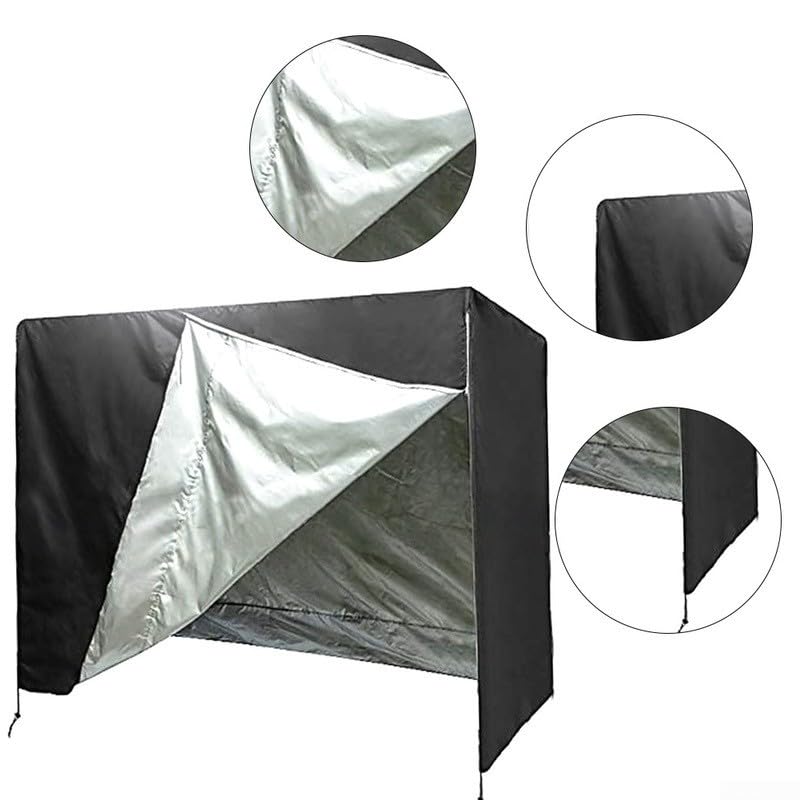 Housse de siège de balancelle d'extérieur en tissu Oxford 210D pour balancelle de jardin à deux places, résistant aux intempéries et à la poussière, facile à nettoyer, 160 x 120 x 170 cm