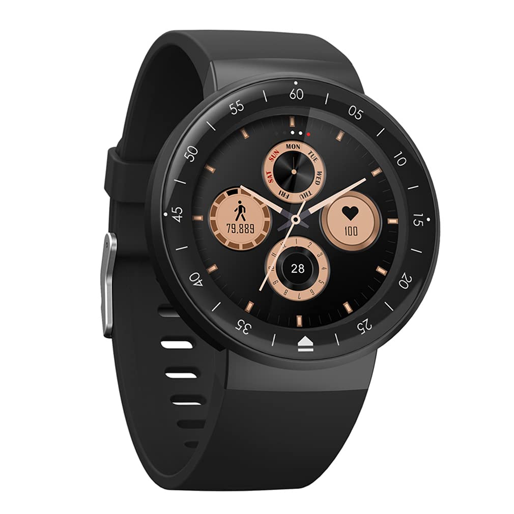 Smart Watch Fitness Tracker per Uomo Donna, Smartwatch con Calorie/Contapassi Activity Tracker, Cardiofrequenzimetro del Sonno per Android E iOS,Nero