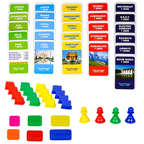 TOYZTREND Ratna's Big Business Board Game Jumbo Size with Plastic Money Coins, Multicolor