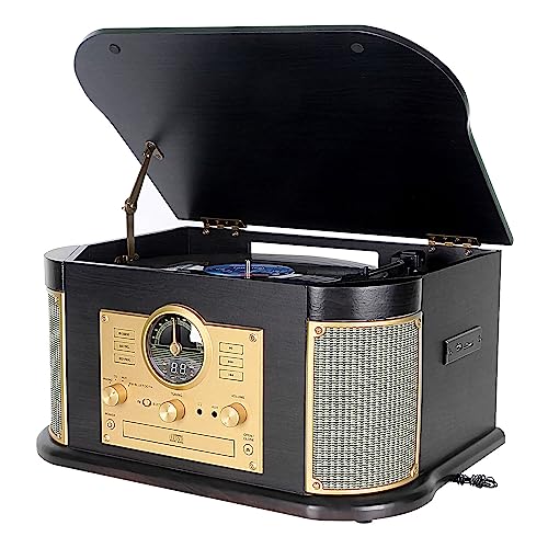 8-en-1 Platine Vinyle avec Bluetooth, CD, Radio FM, Encodage USB/SD, Haut-parleurs Stéréo Intégré, Entrée Auxiliaire, Sortie RCA, Line Out - Les Beatles, Paul McCartney, John Lennon, RIngo Starr, George Harrison 8-en-1 Platine Vinyle avec Bluetooth, CD, Radio FM, Encodage USB/SD, Haut-parleurs Stéréo Intégré, Entrée Auxiliaire, Sortie RCA, Line Out
