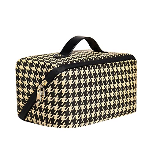 JINGYAN Bolsas de Aseo Travel Cosmetic Bag Portable Women Leather Pouch Makeup Organizer Multifunction Storage