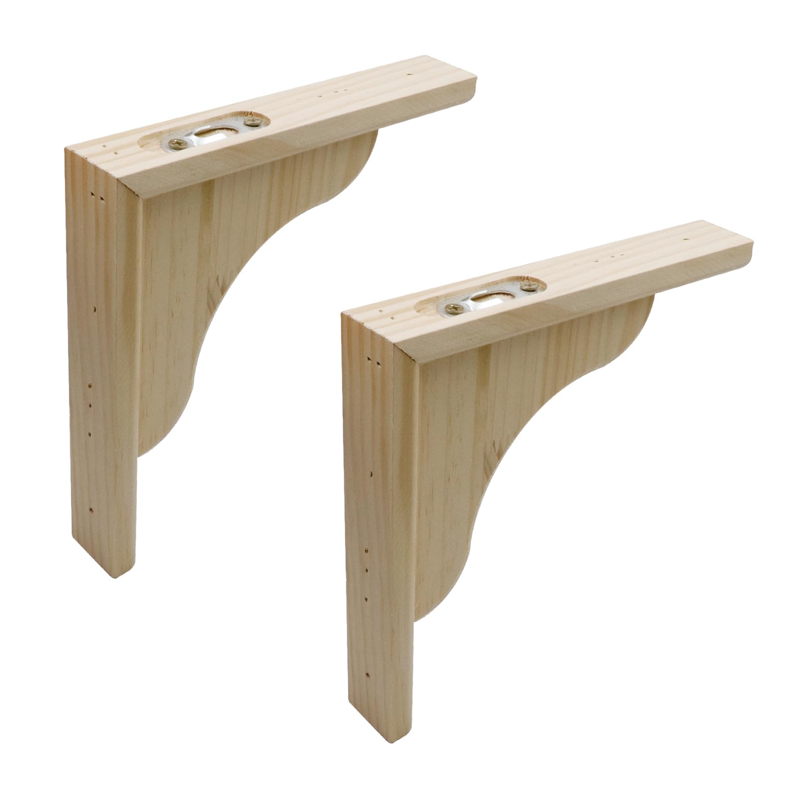Antrader Solid Wall Mount Wood Shelf Bracket,2Pcs 7" Wooden Shelf Brackets, DIY Wood Bracket Include Mounting Screws,18*18*3cm — image 1
