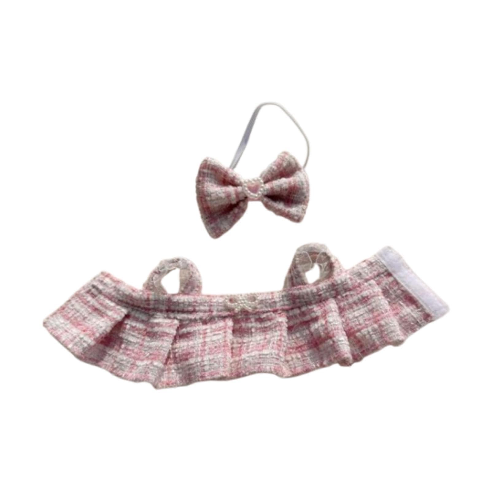 CALANDIS™ Plush Doll Clothes for 15cm 17cm Doll Dress Costumes Stylish DIY Photo Props Pink-image-22