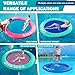 COOLWAVE Inflatable Water Hammock, Round Floating Ring for Pool and Lake, Portable Water Hammock for Parties and Relaxion, 8FT, Mint Green+Dark Blue