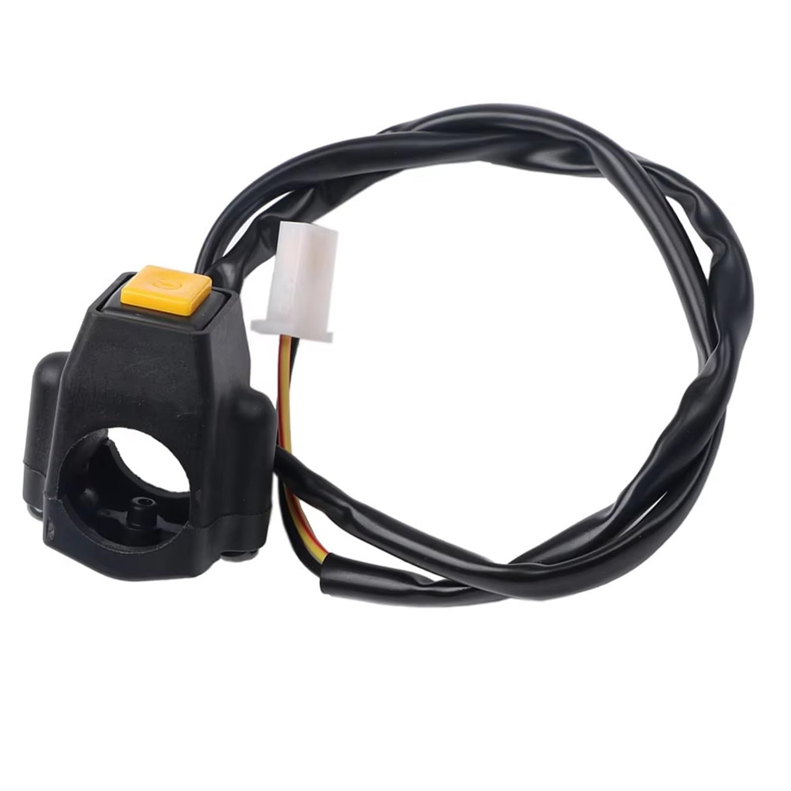 Interrupteur de Phare de Moto Interrupteur De Démarrage Et D'arrêt pour Moto 22 Mm Double Sport Quad Klaxon Accessoires Moto Poignée Commande Interrupteur D'allumage Démarreur(Start Yellow)