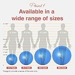 Primasole Exercise Ball for Balance Stability Fitness Workout Yoga Pilates at Home Office & Gym Birthing Ball for Pregnancy, Office Ball Chair - Image 2