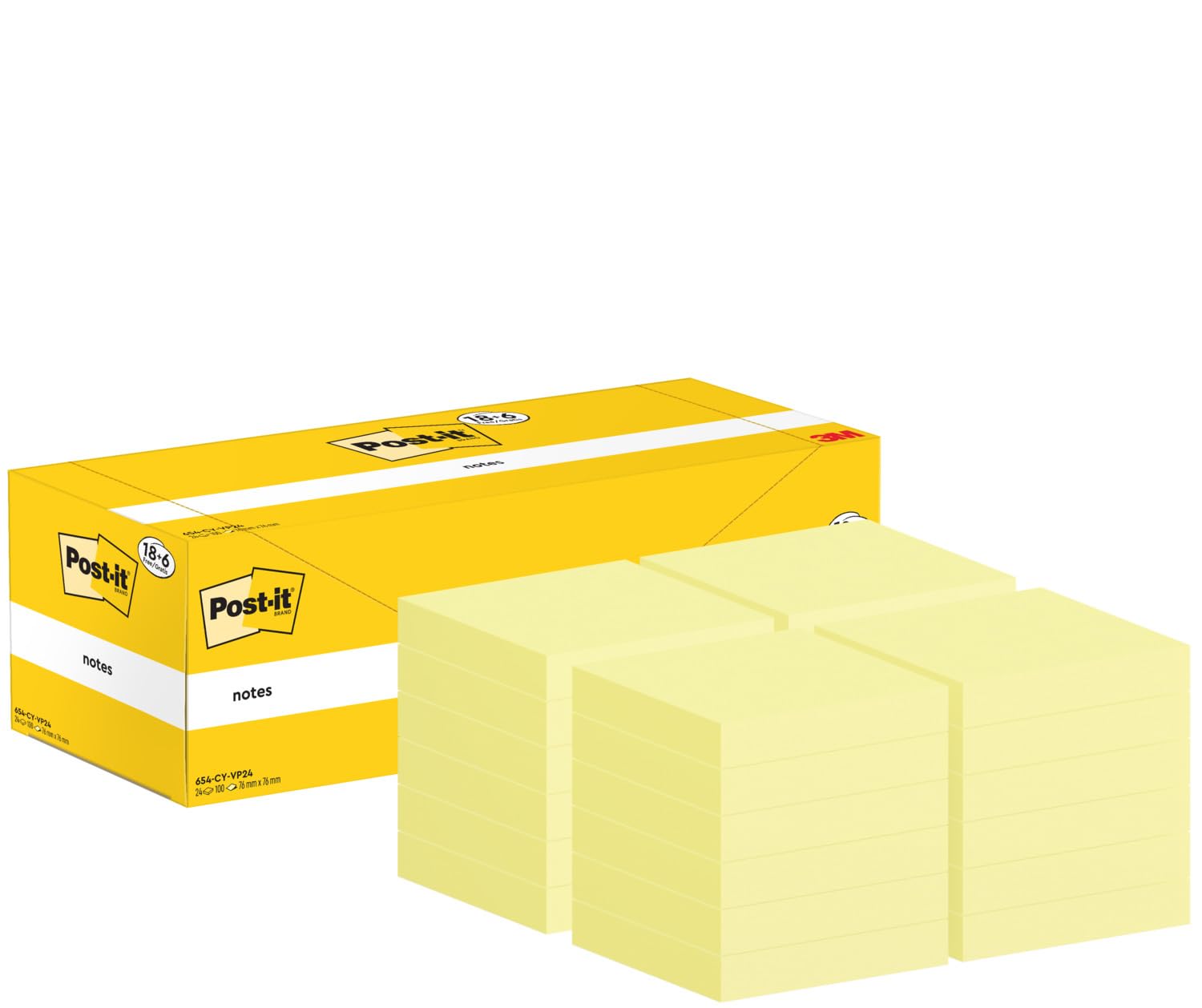 Post-it Foglietti Adesivi Gialli Canarino - 8+4 Blocchetti Gratis, 38x51mm Per Appunti E Promemoria - Foto 2