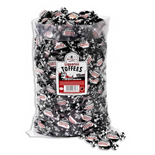 Walkers Nonsuch Liquorice Toffees Bulk Bag – Black Licorice Candy from UK – Individually Wrapped British Candy Gift – Old Fashioned English Toffee with Condensed Milk & Black Treacle, 88.18 Oz (2.5kg)