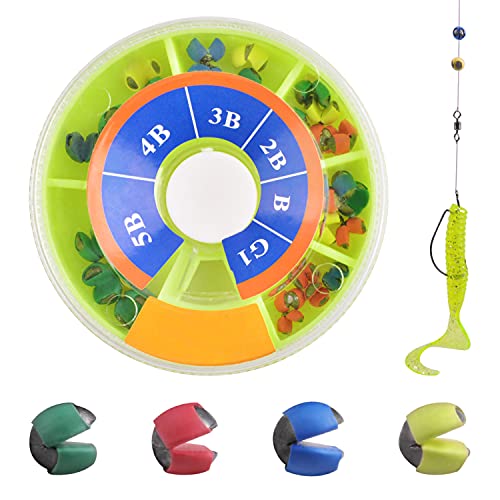 JOGFFDE Angelgewichte mit herausnehmbaren Gummigewichten für Salzwasser und Süßwasser, 27 Stück Cover