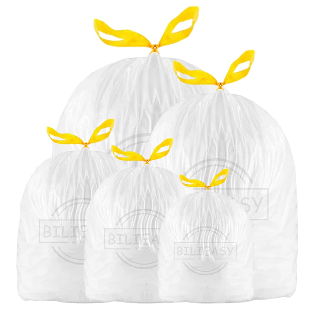 Bilieasy Bin Bags Bin Liners 50L 13Gal Drawstring Trash Bags Large Strong Unscented Universal Garbage Bags (50L(60Pcs))