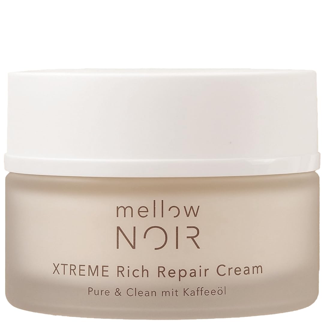 mellow NOIR XTREME Rich Repair Cream 50ml crema idratante ricca | per pelli mature, secche, Rigenera la barriera cutanea dopo il primo giorno, Riduce il prurito e la sensazione di tensione