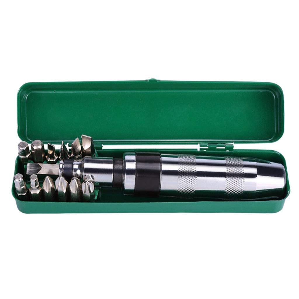 Set di Trapani 14 Pezzi/Set Multiuso Set di cacciaviti a percussione Driver Punte a scalpello per impieghi gravosi Kit di Prese Utensili Set di Utensili manuali reversibili con
