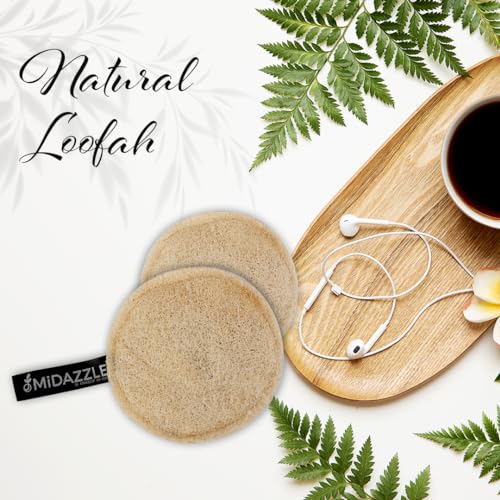 Midazzle 100% Natural Body Scrubber Loofah for Bathing (Round) (Pack of 1) - Image 4