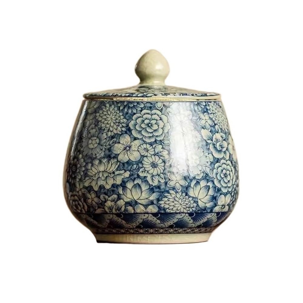 CHENGAIJIAN Tea Canister Small Sealed Jar Retro Zen Loose Leaf Tea Storage Chinese Vintage Ru Kiln