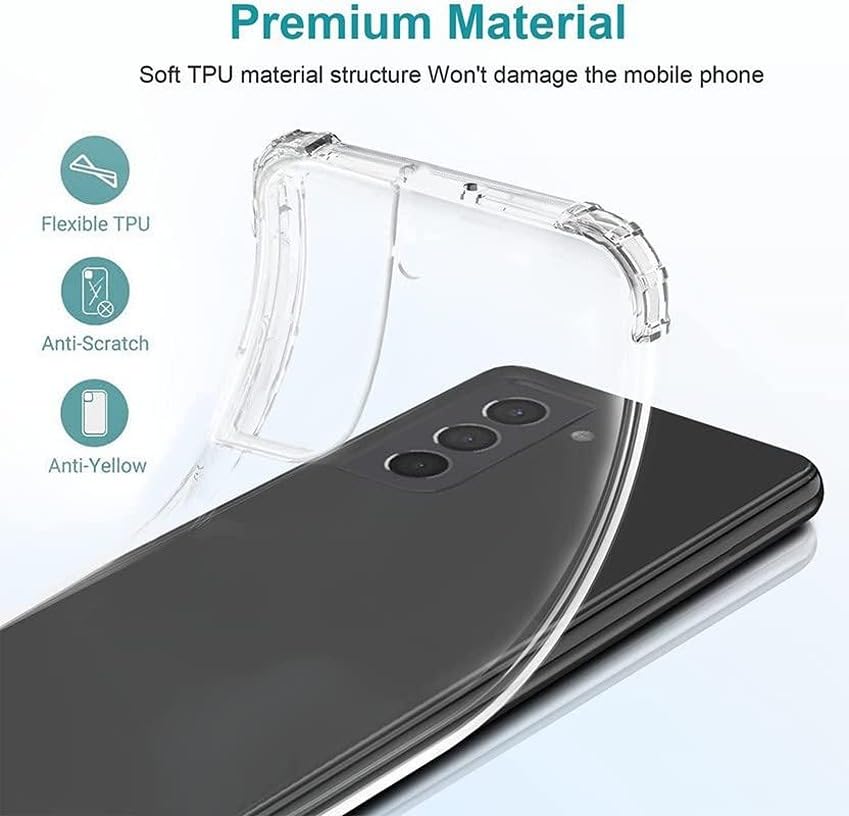 Image of BOXXO Flexible Back Cover for Samsung Galaxy S23 Plus 5G | Back Cover Transparent Clear Shockproof Case Four Corner Protection | Slim Protective Mobile Phone Cover for Samsung Galaxy S23 Plus 5G