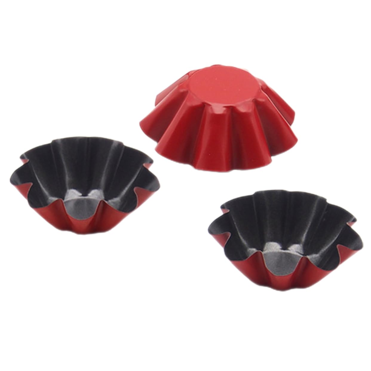 Garneck 3pcs High-Carbon Steel Tart Molds Reusable Baking Cups for Desserts Non-deforming Bakeware for Easy Demoulding for Tart and Baking Enthusiasts