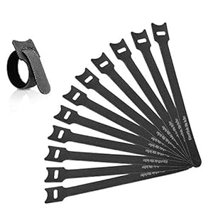 GothicBride Fascette riutilizzabili, 50 Pezzi fascette cavi e Regolabili con Hook e Loop Cinturino Ideale per sistemare Cavi Pc, TV (15 * 1.2 cm)