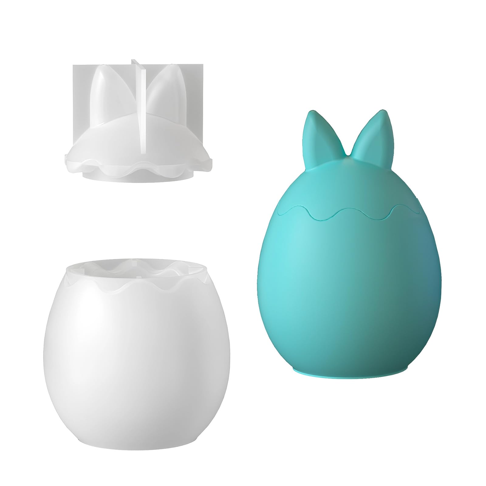 Snorvixre Themed Rabbits Holder Detachable Silicone Crafting Set for Creative Projects Handcraft