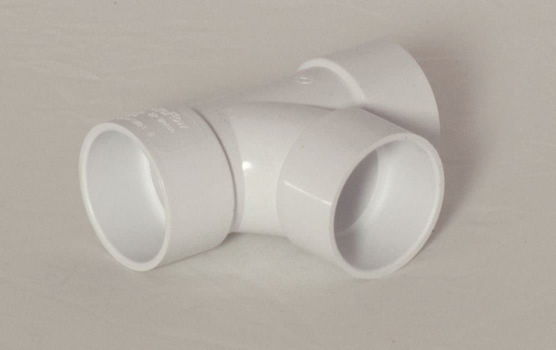 Solvent Weld 50mm Waste Pipe 90 Degree Tee - White