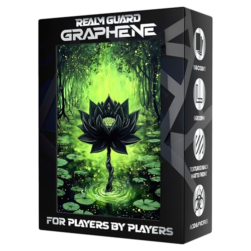 Realm Guard Graphene- 100ct Textured Matte TCG/MTG Art Sleeves (Forest Black Lotus)