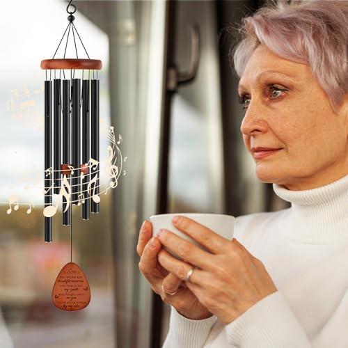 Image of Memorial Gifts for Loss of Son,Memorial Wind Chimes 25'', Loss of Son Sympathy Gifts, Home Decor Outdoor Garden, Soothing Melodic Tones with Mute Option