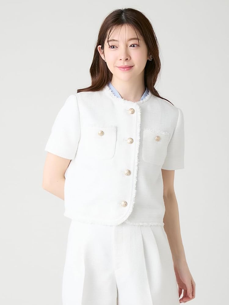 【最終値下げ】美品✨CELFORD ツイード 半袖 ジャケット 36 Amazon.co.jp: [セルフォード] ハーフスリーブツイードジャケット
