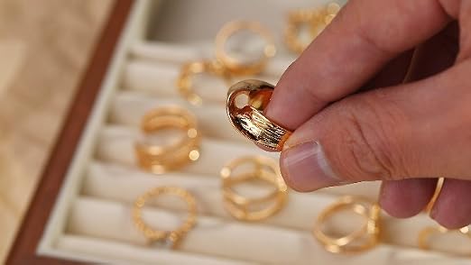 ZZ ZINFANDEL Juego de 13 anillos de oro contra el mal de ojo para mujer, anillos apilables, anillos vintage para nudillos, anillos de cruz de dedo azul turco, anillo de mano