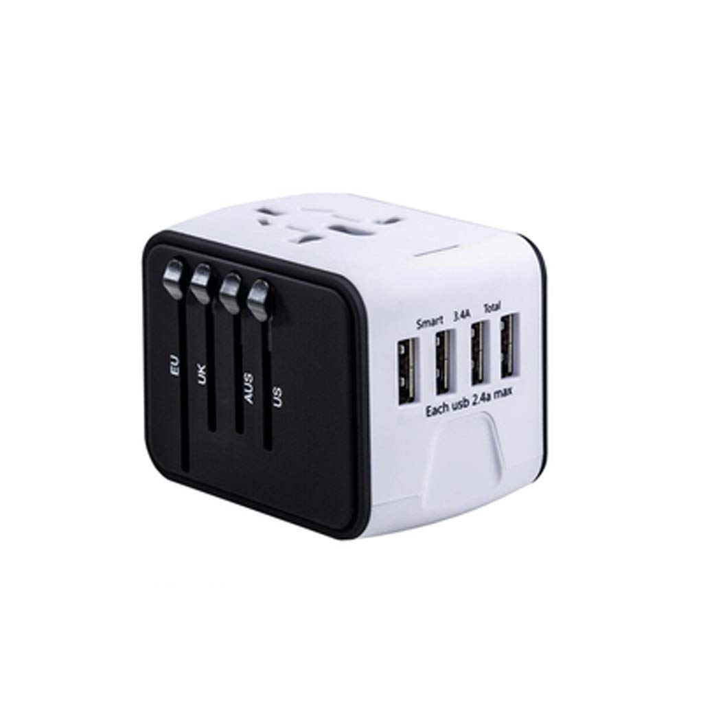 Enchufe Internacional Adaptador Adaptador de Viaje con conversión de Carga Internacional de Viajes portátiles, convertidor de Corriente de Enchufe Universal Adaptador de Corriente