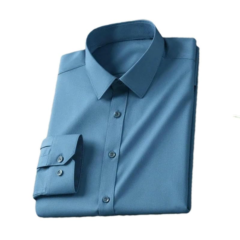 Chemise manches longues homme Hy2--5 : finissez-en avec l'inconfort grâce au style XL uni